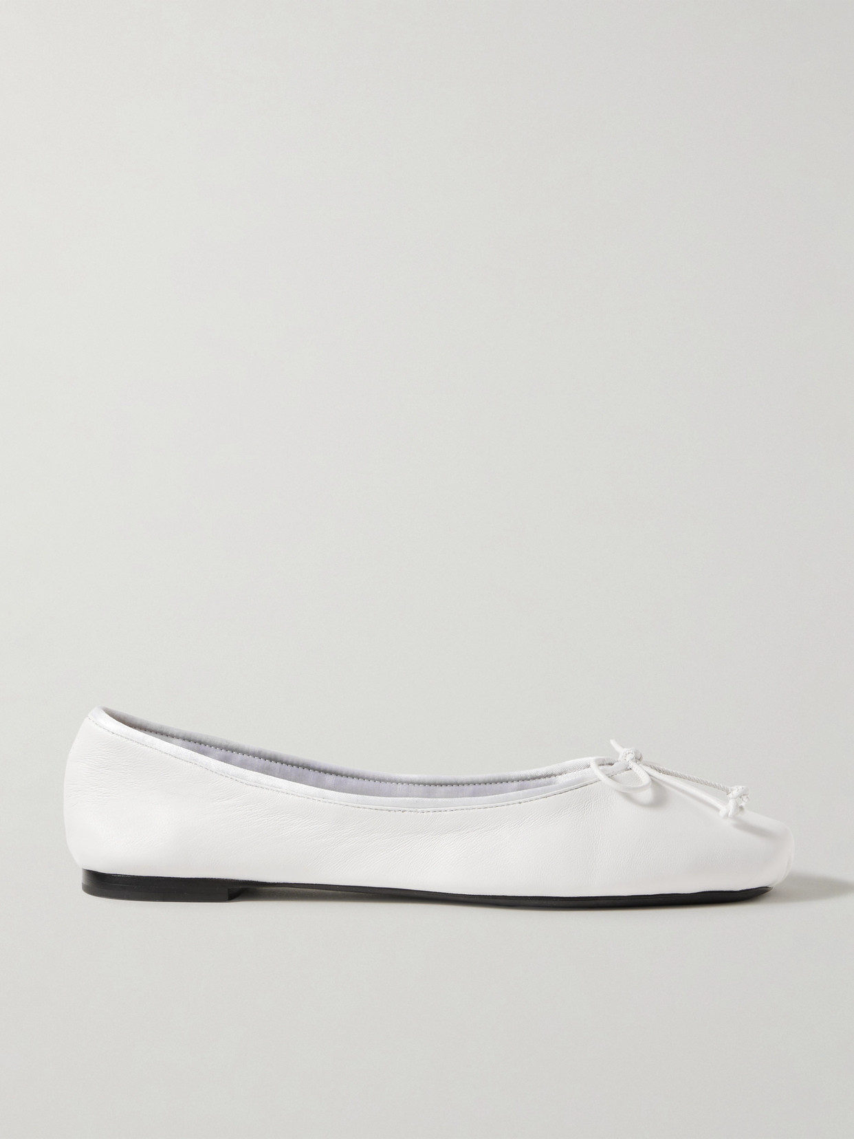 KHAITE - Charlotte Leather Ballet Flats - White | NET-A-PORTER (UK & EU)