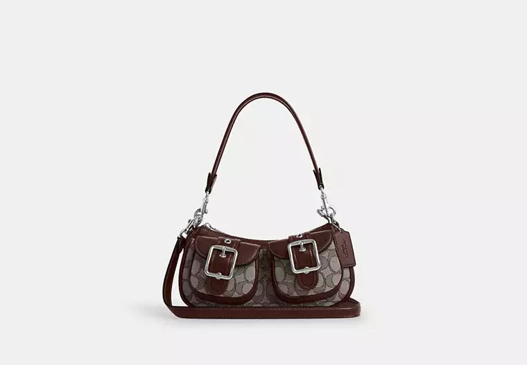 Coach Outlet Ashton Bag In Signature Jacquard - Brown, Size: Small | Coach Outlet US