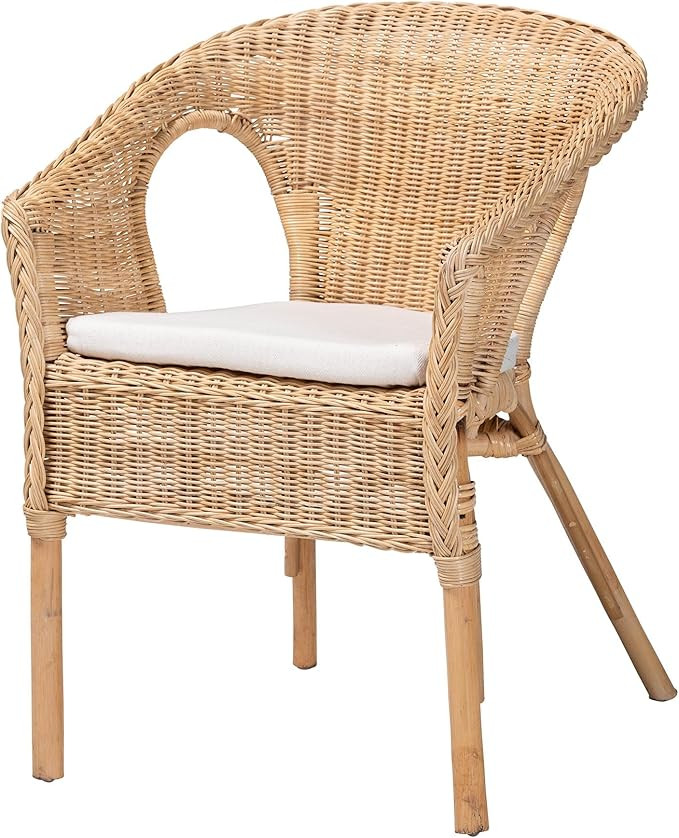 bali & pari Abbey Modern Bohemian Natural Rattan Dining Chair | Amazon (US)