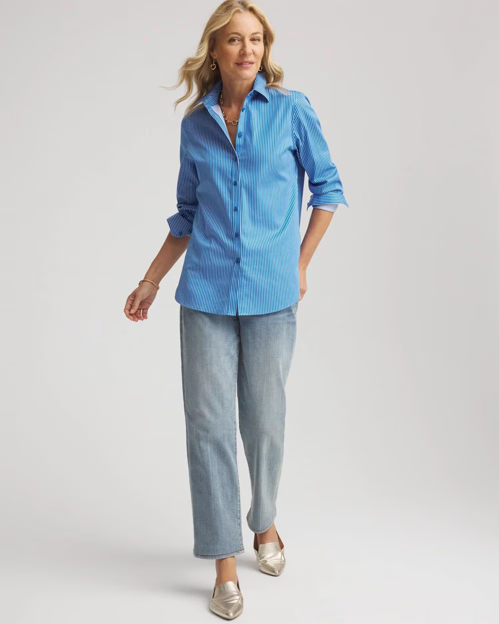 No Iron™ Classic Striped Shirt | Chico's