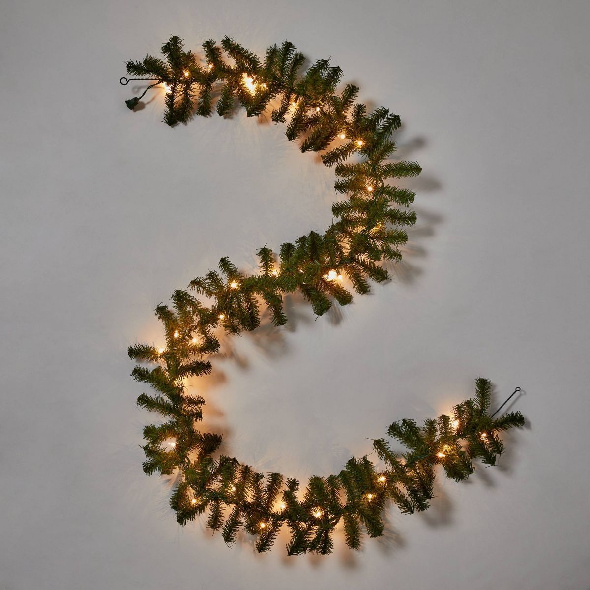 9' Pre-Lit Artificial Pine Bough Christmas Garland Green with Clear Lights - Wondershop™ | Target