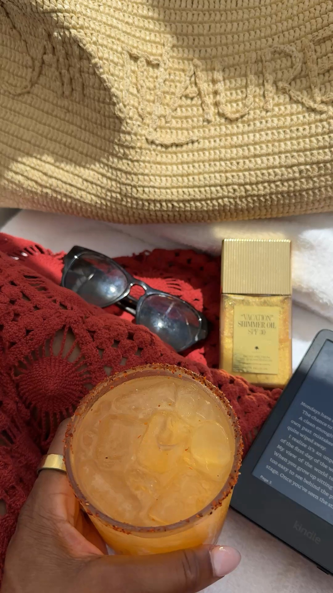 Sun, skin, and staples I reach for every trip ☀️

This combo just makes vacation feel put together without trying—my go-to Yves Saint Laurent bag (fits everything but still looks chic), classic Chanel sunnies, a good vacation oil sunscreen for that glow, my Kindle Paperwhite for poolside reading, and a margarita because… balance.

Everything I’m actually using and packing on repeat—linked here.

#vacationstyle #ltktravel #beachessentials #summerpacking #resortwear

#LTKselfcare #LTKTravel #LTKSwim