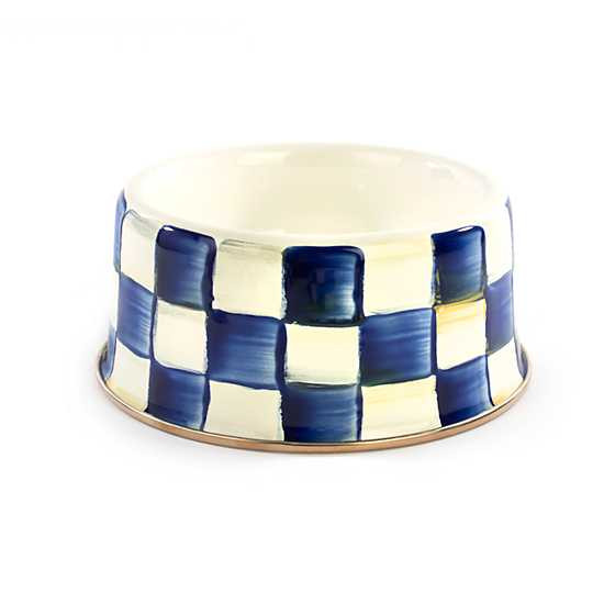 MacKenzie-Childs | Royal Check Enamel Pet Dish - Medium | MacKenzie-Childs