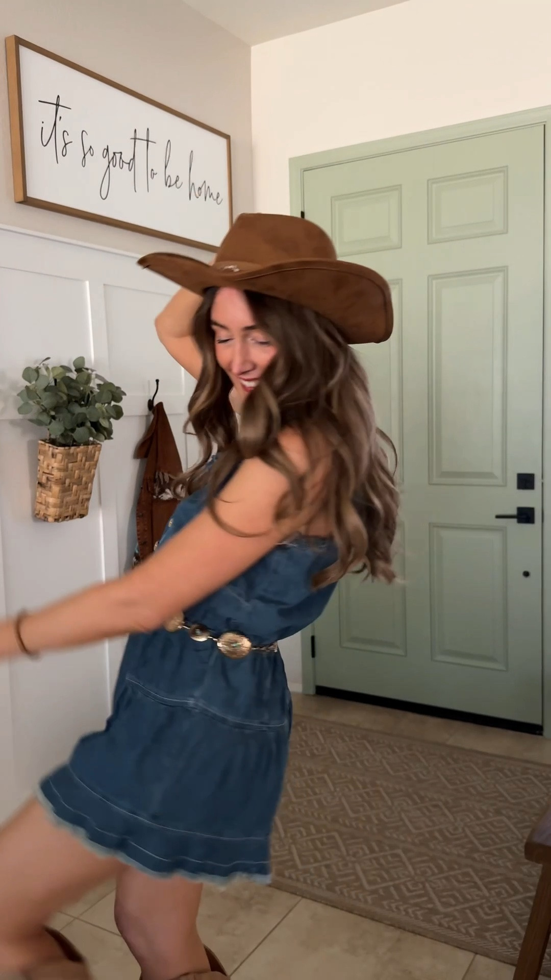 The cutest outfit for the rodeo, county concert, festival or any western event!
CODE LEAHDRYER FOR 20% OFF!! 🫶🏼

Country concert outfit, festival outfit, denim romper, belt buckle, floral cowgirl hat, fringe purse 

#LTKFestival #LTKootd