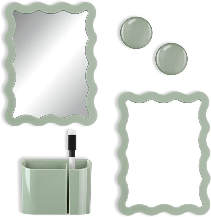 Jingmore Scalloped Magnetic Locker Accessories Kit Sage Green Back to School Essentials 6 Pieces ... | Amazon (US)