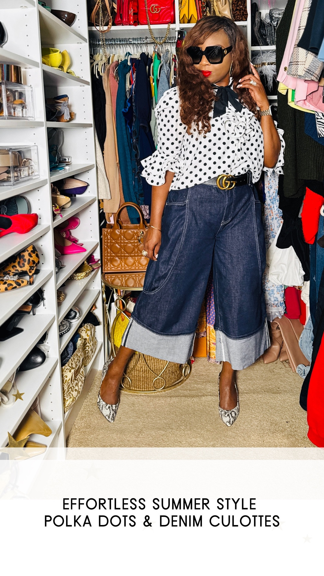 Polka dots are timeless and I’m loving the wide leg denim trend. This pairing made for a cute Summer work outfit✅

#LTKMidsize #LTKOver40 #LTKWorkwear