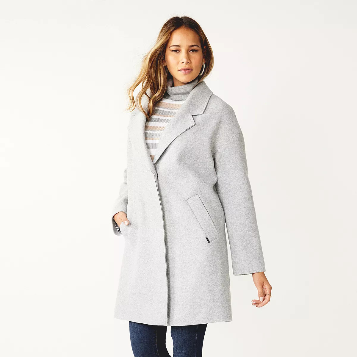 Women's Nine West Relaxed Fit Wool-Blend Coat | Kohl's