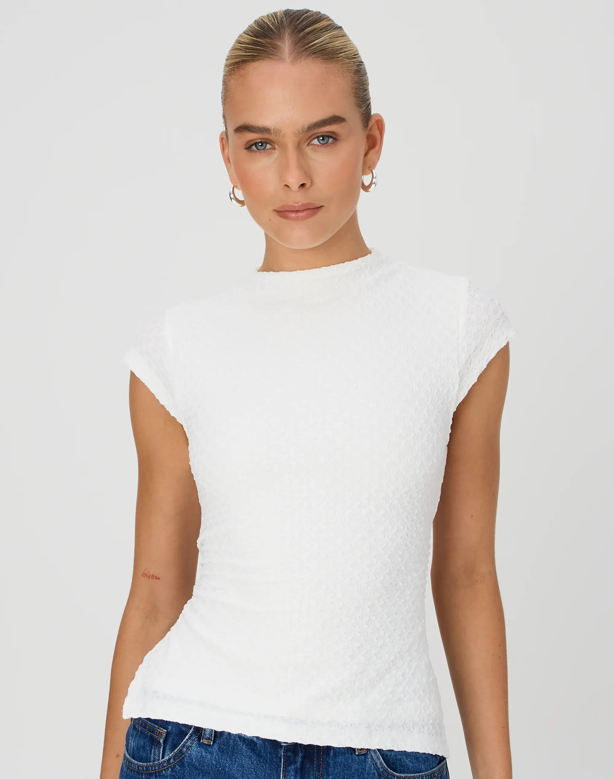 Textured High Neck Backless Top | Glassons (Australia)