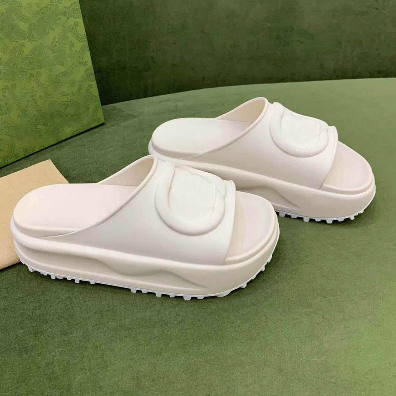 2022 New style Slippers Sandal Sliders Macaron thick bottom non-slip soft bottom fashion G house ... | DHGate