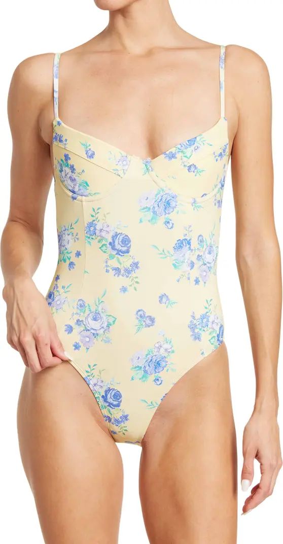 We Wore What WEWOREWHAT Floral Underwire One-Piece Swimsuit | Nordstromrack | Nordstrom Rack