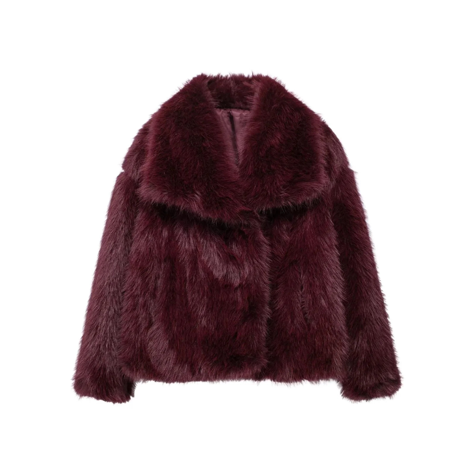 Short Faux Fur Jacket for Women Lapel Cardigan Winter Fluffy Outwear Coat for Evening Dresses Win... | Walmart (US)
