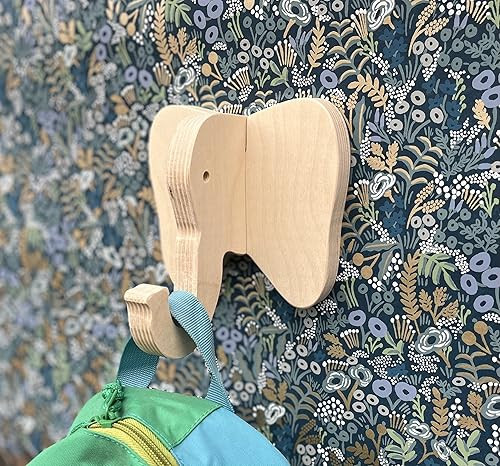 Elephant wall hook crafted from birch plywood | Amazon (US)
