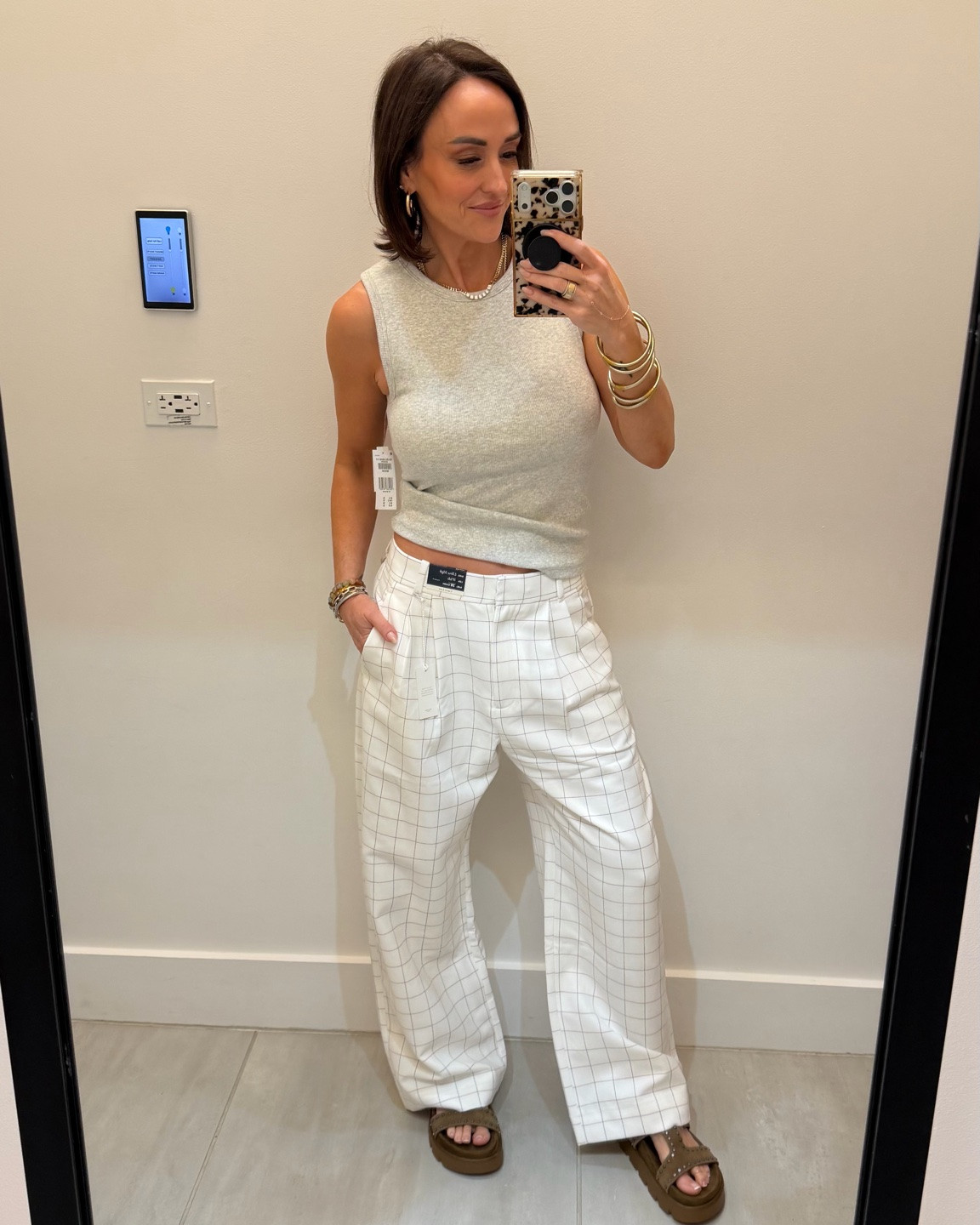 Fun pants sized and styled diff. Wearing 28 short. These def run small, but also sized up for oversized look. M in the bra free tank. She is in a 25 short, 5’1 and I’m 5’4.5 @abercrombie #abercrombiestyle 

Summer style, vacation style, elevated casual

#LTKxAbercrombie #LTKgrwm #LTKootd