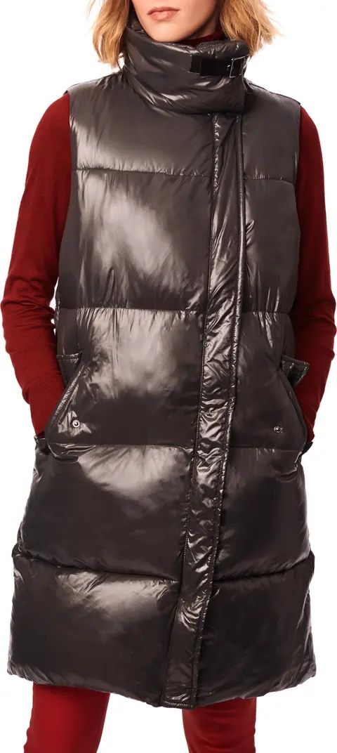 Quilted Water Resistant Puffer Longline Vest | Nordstrom