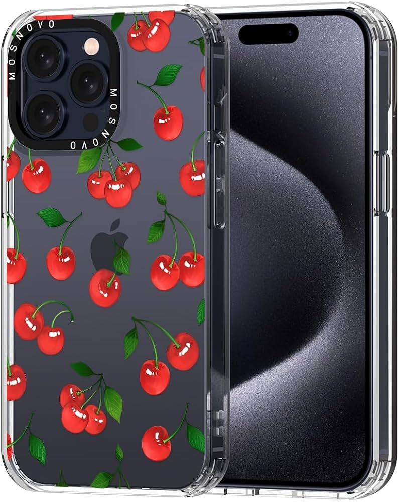 MOSNOVO Cherry Cute Case for iPhone 15 Pro Max, [Buffertech 6.6ft Military-Grade Drop Protection]... | Amazon (US)
