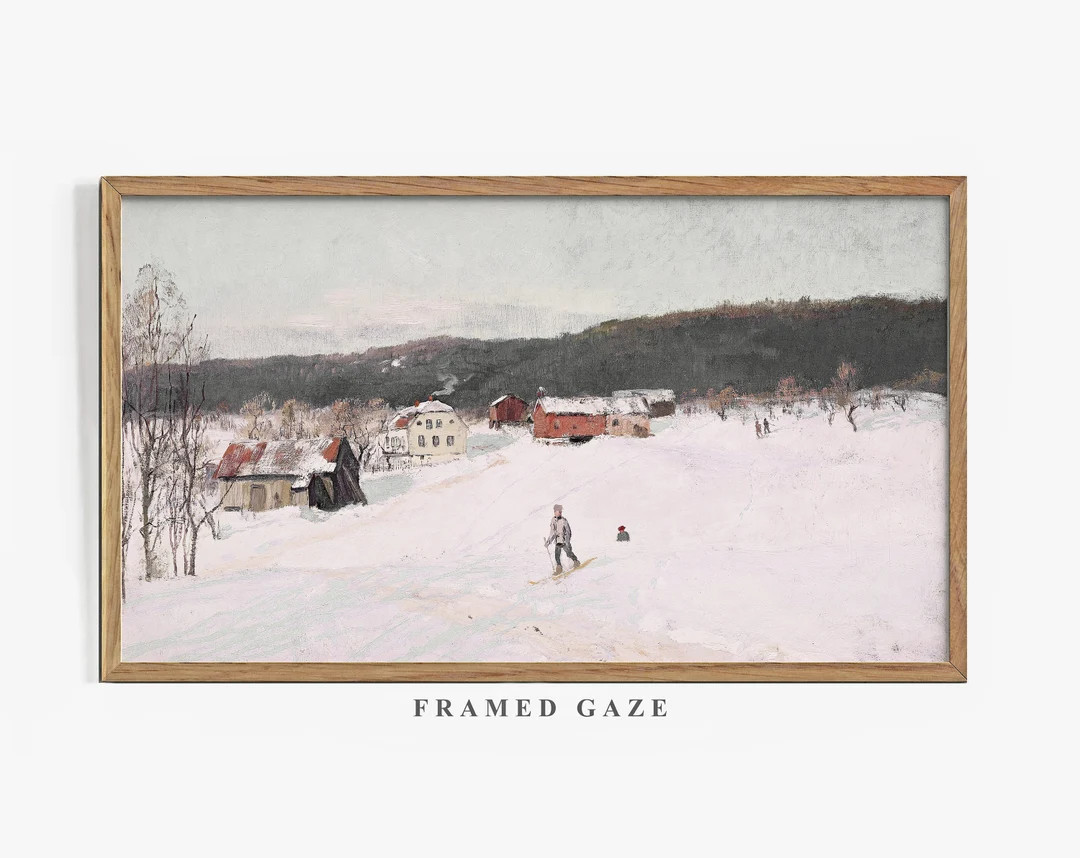 Samsung Frame TV Art Winter Winter Landscape Frame TV Art - Etsy Canada | Etsy (CAD)