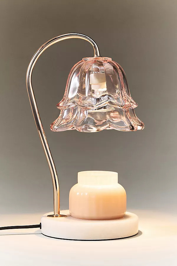 Pink Glass Candle Warmer Lamp | Anthropologie (US)