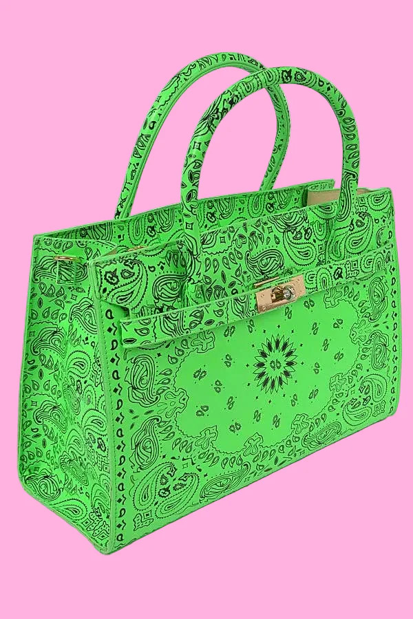 The Fort Worth Neon Bandana Tote | Teggy French