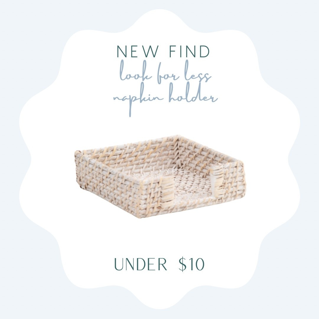 Serena and Lily lookalike rattan napkin holder only $10! 