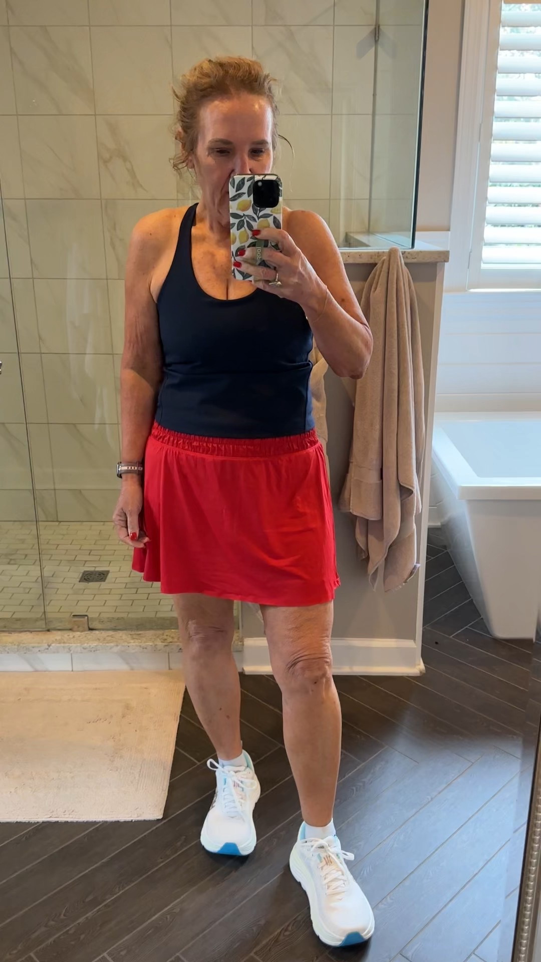 Spanx performance activewear. Great for running walking hiking pickleball tennis!! 
Wearing a medium. 
Code for new customers NANETTEXSPANX 

#LTKFindsUnder100 #LTKOver40 #LTKActive