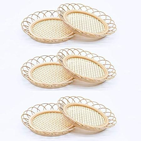 SoBoho Handmade Rattan Coasters for Cottagecore Room Decor - Boho Coasters for Boho Living Room Deco | Amazon (US)