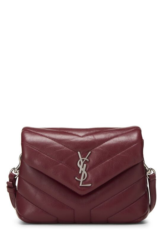 Saint Laurent Red Chevron Calfskin Leather Lou Lou Toy QTBJPG3PRB011 | WGACA | What Goes Around Comes Around