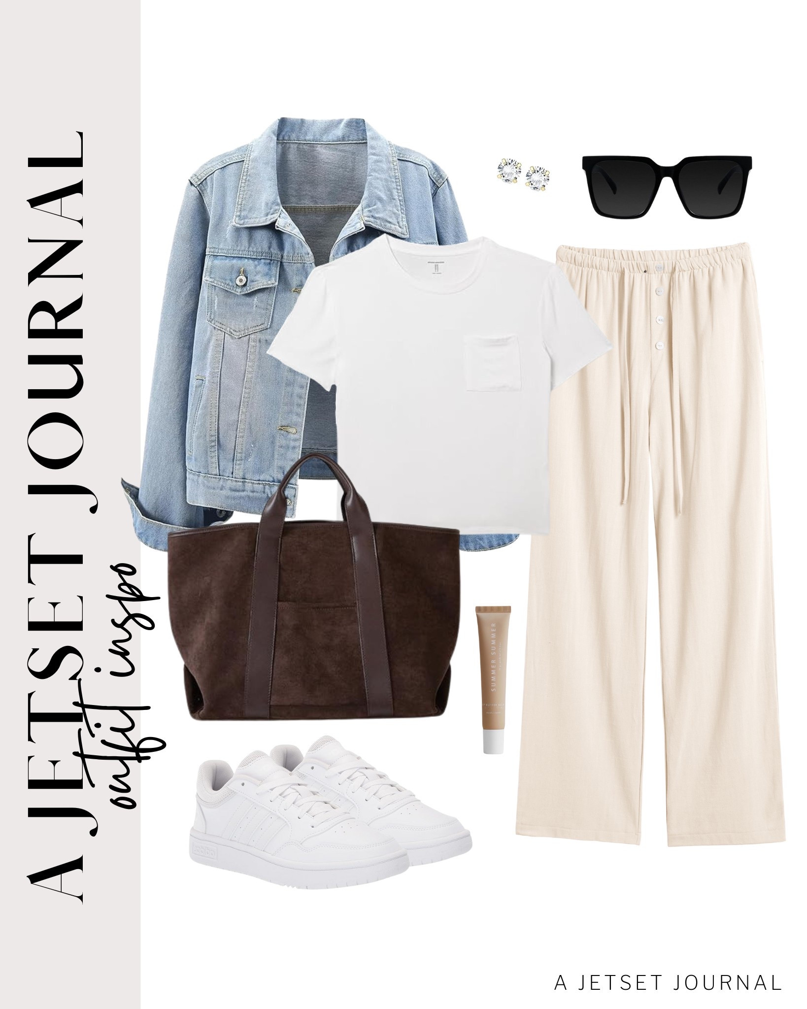 These wide leg pants are so cute and look perfect with a basic tank and a denim jacket for layering!
spring fashion, everyday look, affordable finds, tinted lip oil, gold earrings, wardrobe essential, linen pants, favorite finds, top  picks, viral style, street style, top picks, casual outfit idea

#LTKU #LTKStyleTip #LTKSeasonal