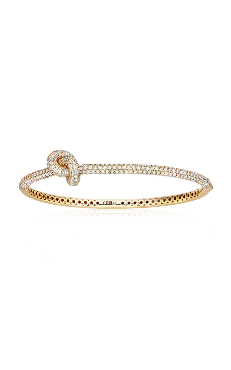 Engelbert 1920 Legacy Knot Bangle, Pavé Diamonds and 18K Yellow Gold | Moda Operandi (Global)