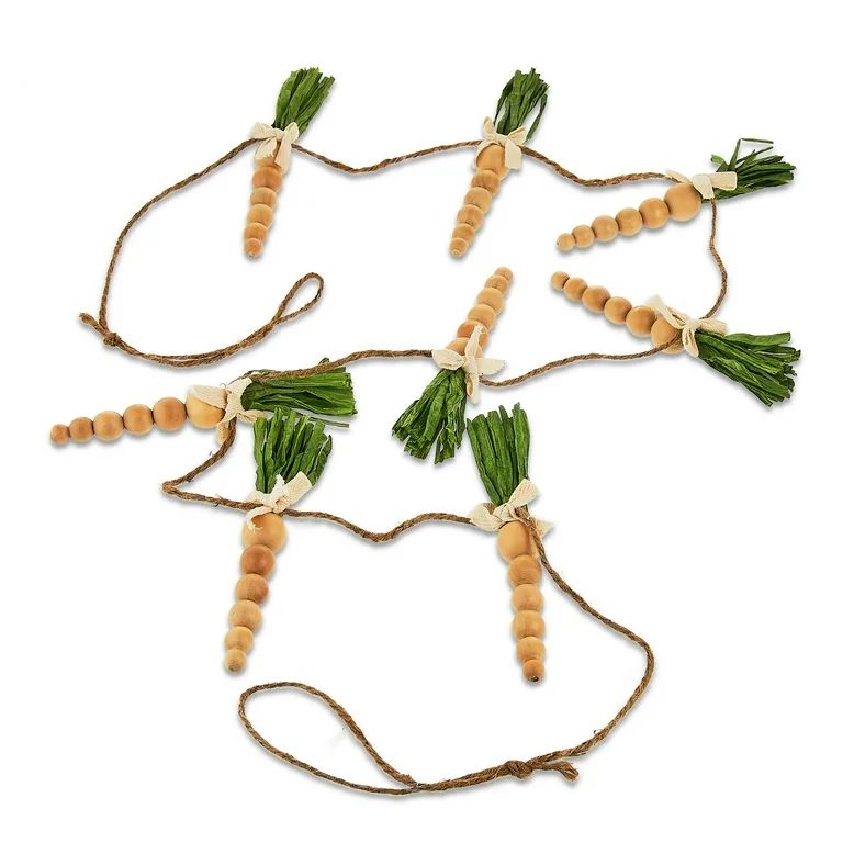 Easter Beaded Carrot Garland, 6 ft, by Way To Celebrate - Walmart.com | Walmart (US)