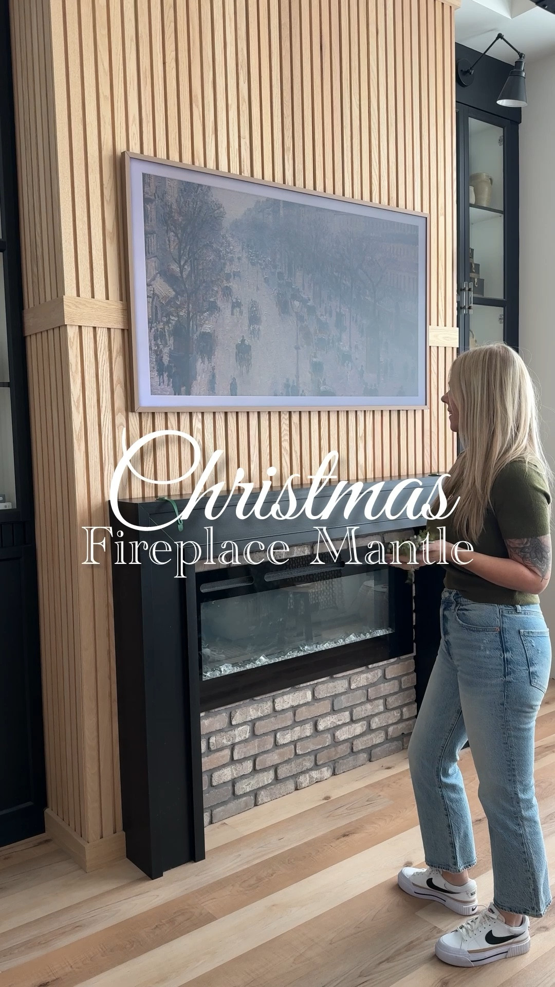 Christmas fireplace mantle design 

#LTKHoliday #LTKHome #LTKFindsUnder100