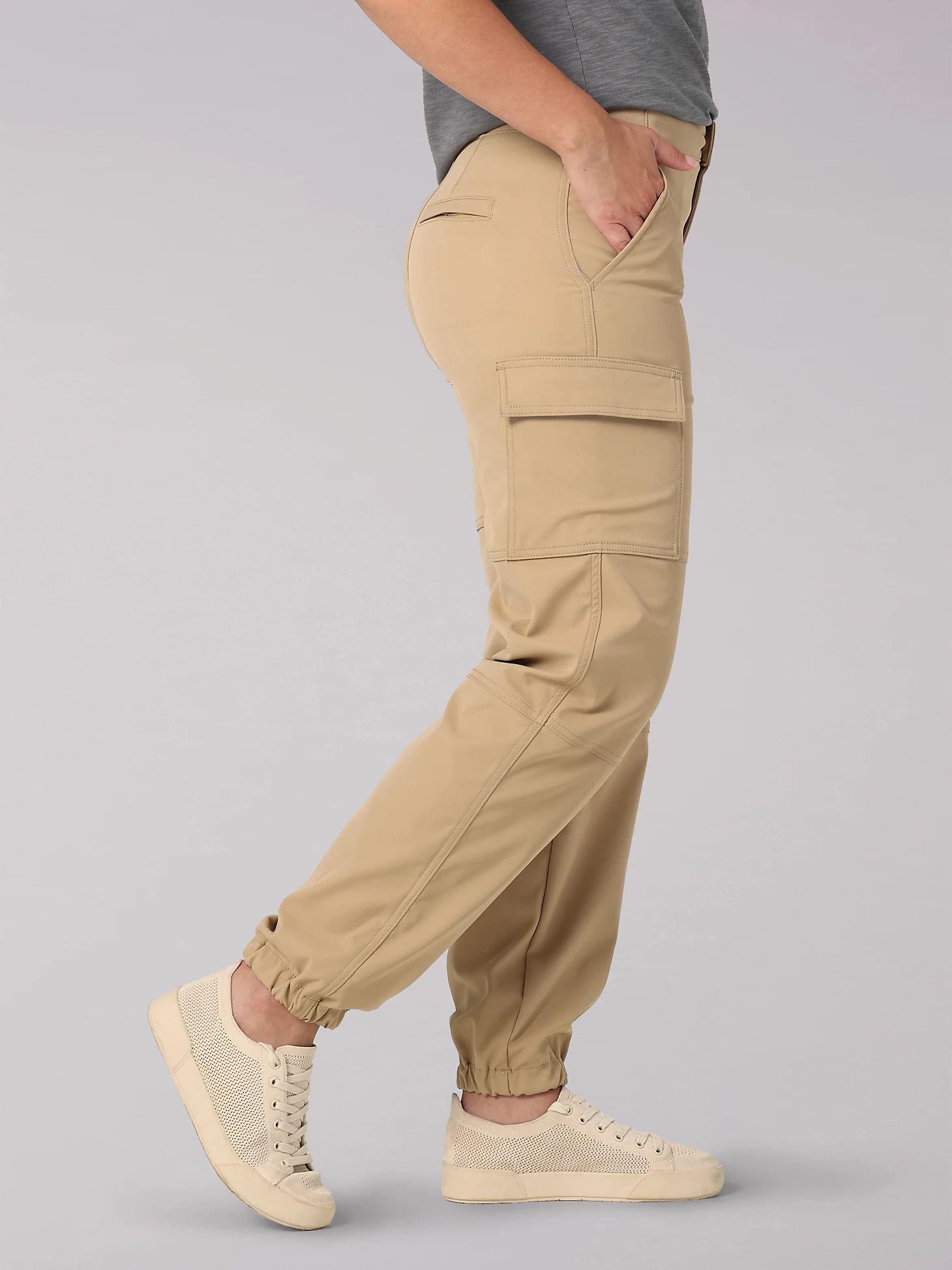 Women's Ultra Lux with Flex-to-Go Single Pocket Cargo Jogger Pant  in Sand | Lee Jeans