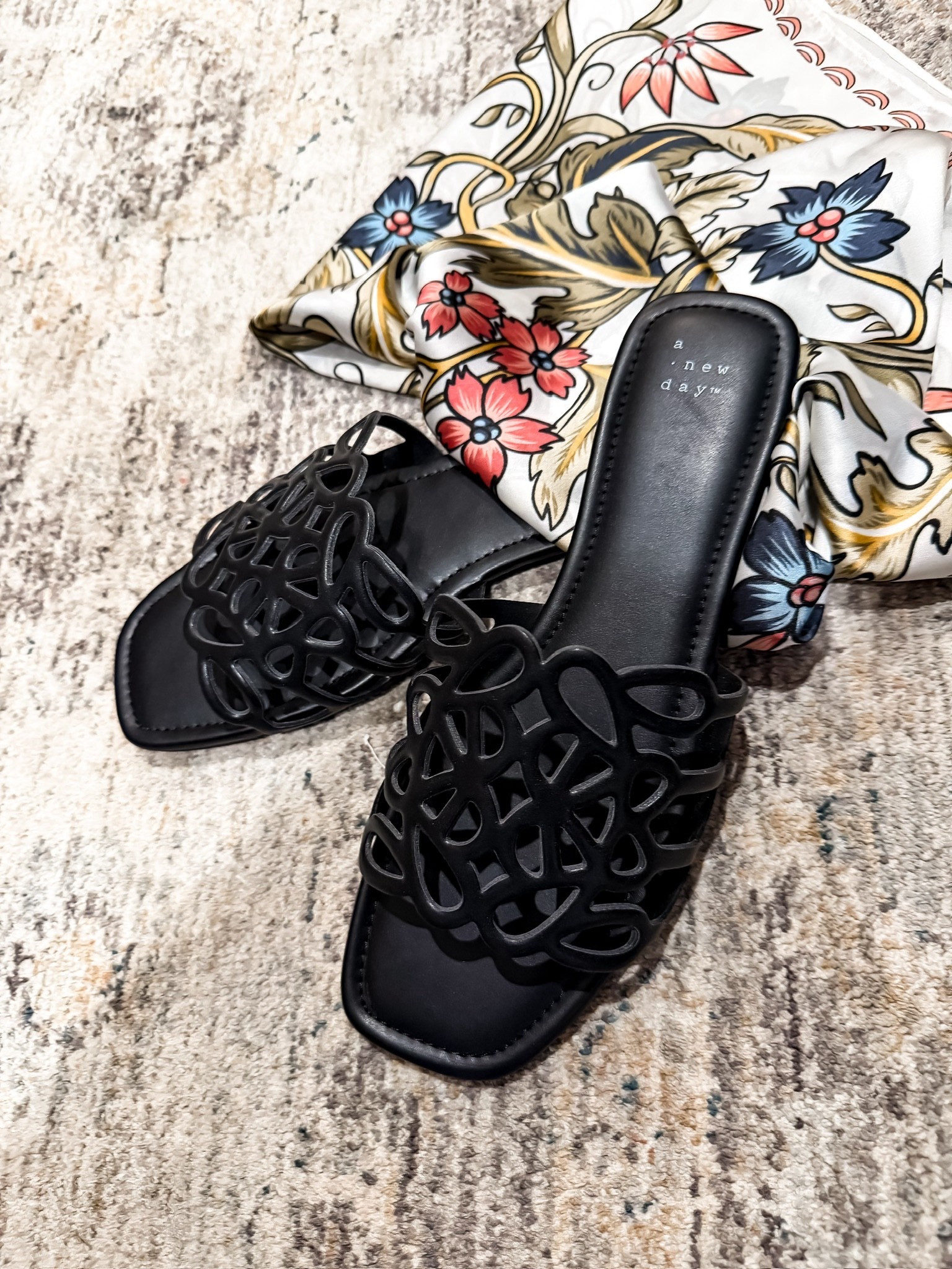 Such an easy way to elevate a simple outfit 🤍 these sandals are so chic and the silk scarf adds the prettiest finishing touch. Effortless but still feels styled.

black sandals, silk scarf styling, elevated basics, summer accessories, chic outfit details, everyday style inspo, neutral outfit ideas, effortless style, simple outfit upgrade, themominstyle

#LTKSeasonal #LTKgrwm #LTKootd