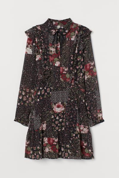 Ruffled Chiffon Dress | H&M (US + CA)