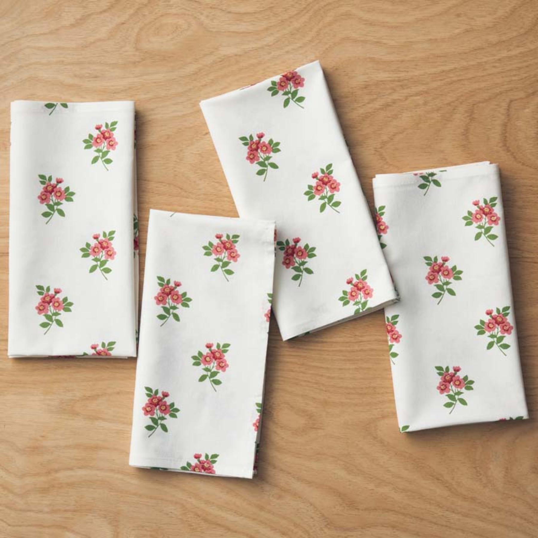 Garden Floral Cotton Napkins, Set of 4 - Natures Bouquet | The Company Store