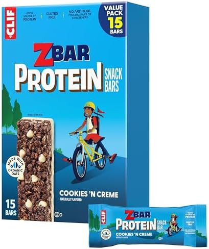 CLIF Kid Zbar Protein - Cookies 'N Creme - Crispy Snack Bars - Made with Organic Oats - Non-GMO -... | Amazon (US)