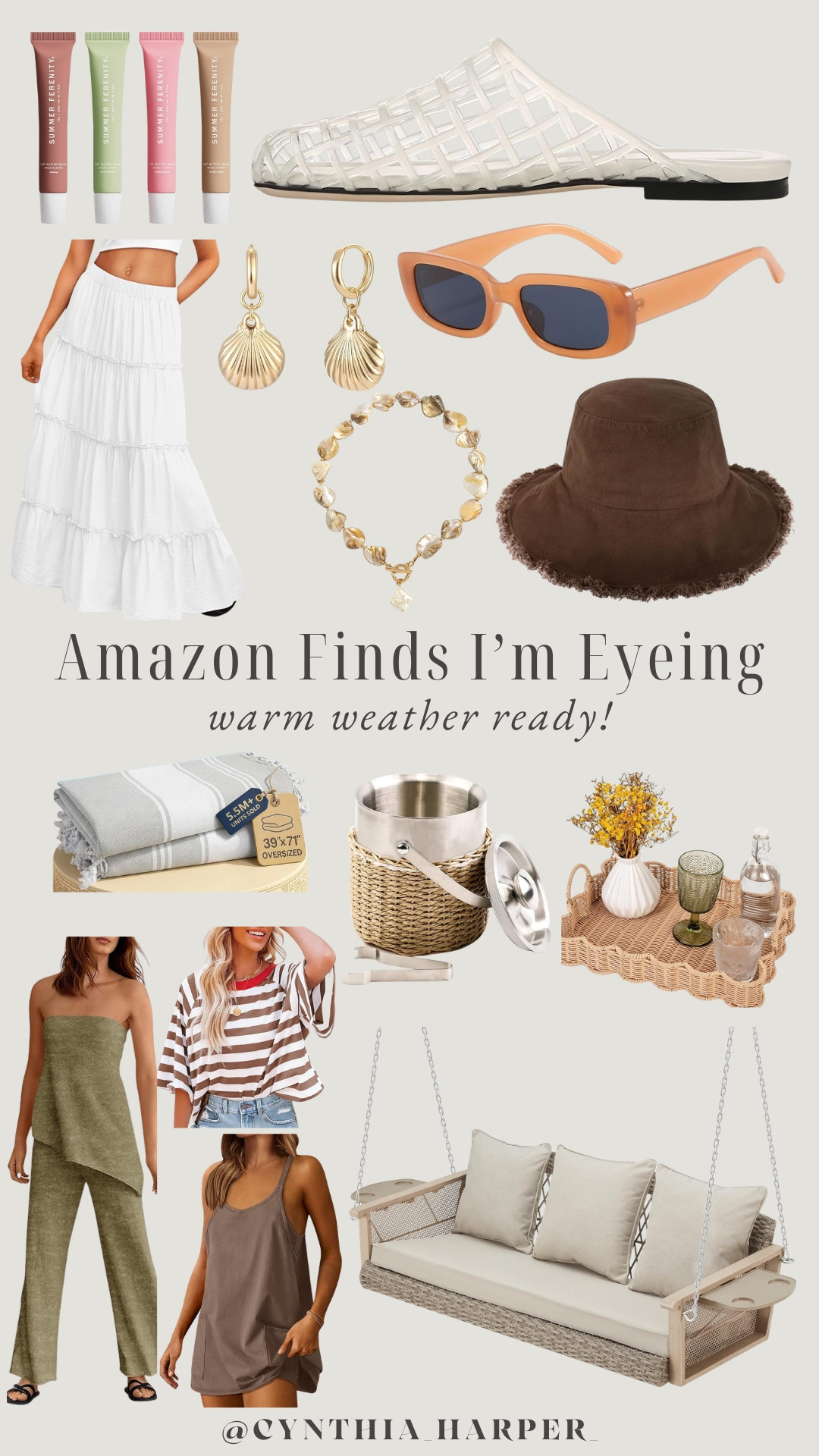 Amazon finds I’m loving 🤍 Getting ready for summer!! 

#amazonfinds #ltkstyle #ltkhome 

 