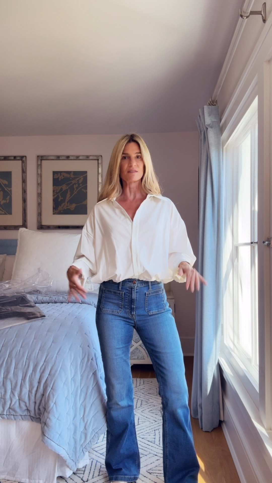 Wearing sz M (cld have taken a S but wanted the extra length) for mid to high end shoppers. The fabric is a dream. Added more affordable option as well. Comes in  white, green, and French stripe blue

#LTKgrwm #LTKootd