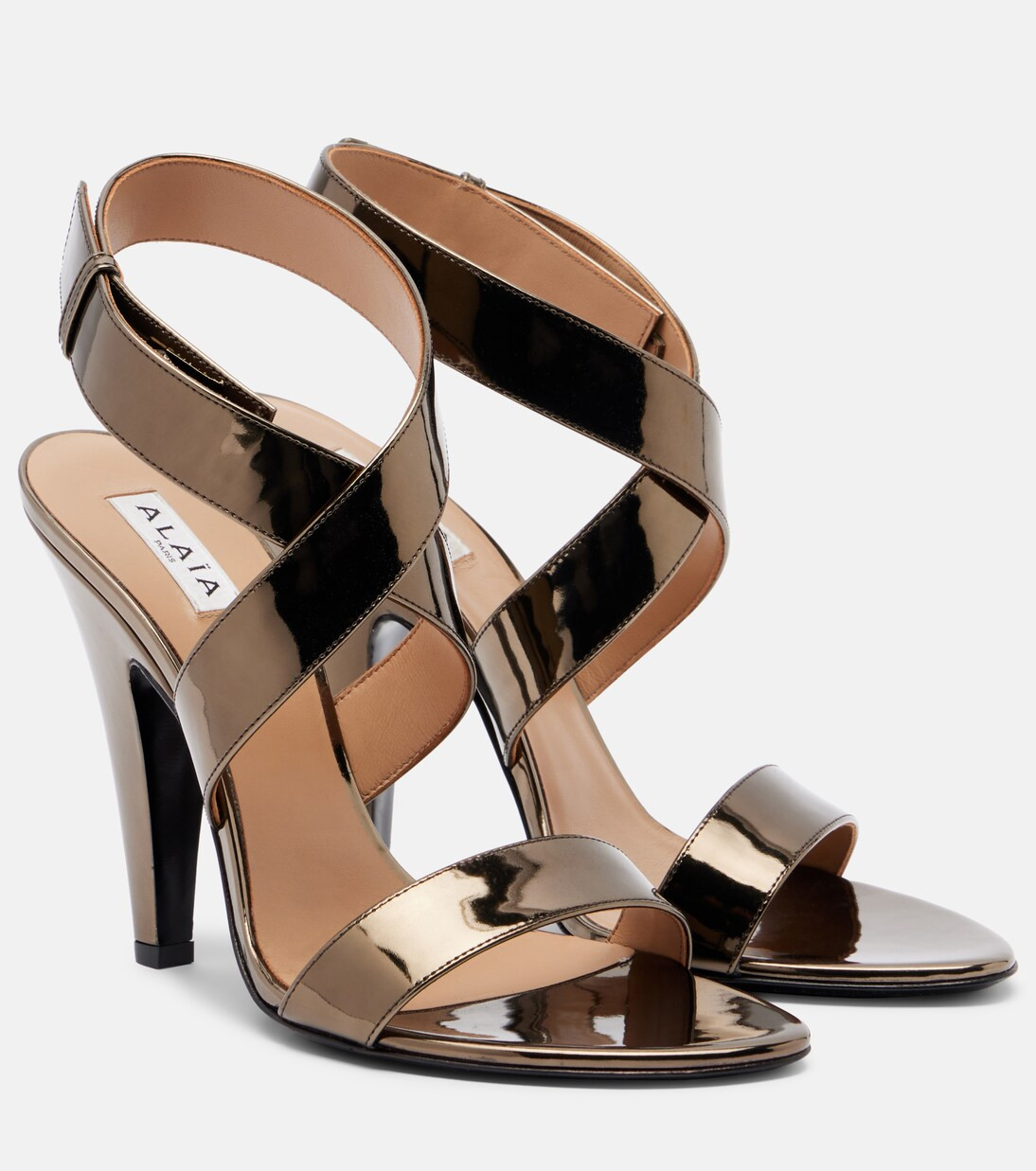 Mirrored leather sandals | Mytheresa (US/CA)