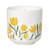 Better Homes and Gardens Fluted Jar Candle, Salted Coconut Mahogany, Yellow Flower Toss, 8 oz | Walmart (US)