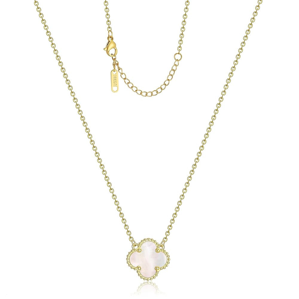 Clover Pendant Necklace for Women 18K Gold Plated Four Leaf Clover Necklaces Lucky Simple Jewelry... | Amazon (US)