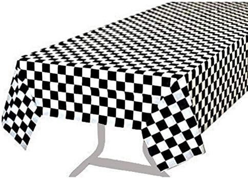 Pcs of 2 Premium Plastic Checkered Flag Tablecloths Picnic Table Covers, Tablecovers Party Favor (2, | Amazon (US)