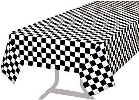 BRICHBROW Pack of 2 Premium Plastic Checkered Flag Tablecloths Picnic Table Covers, Tablecovers P... | Amazon (US)