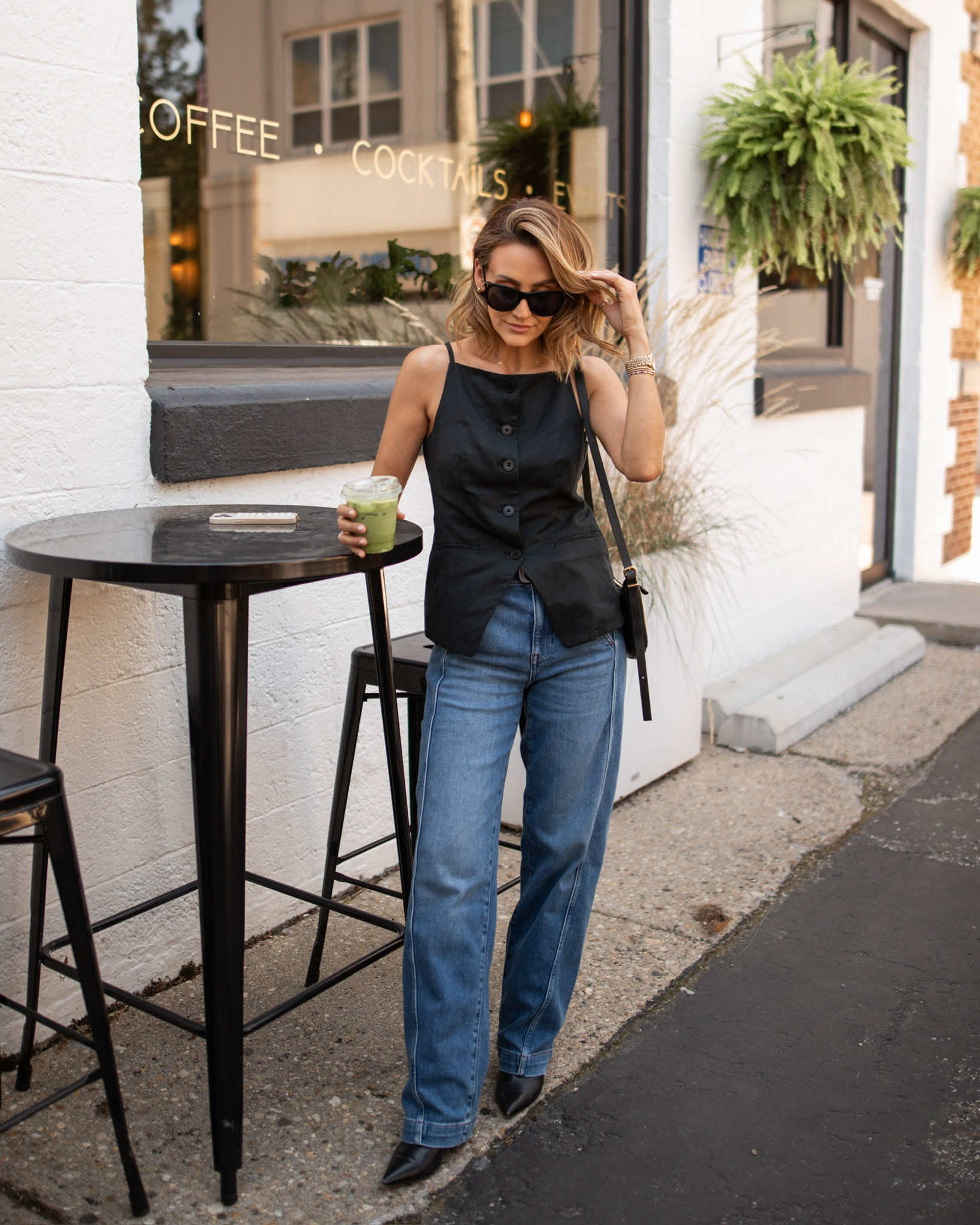 Here’s another easy-to-layer fall outfit idea — resulting in only the coziest of vibes! Just add a chunky knit cardigan on top of this cute vest (which also comes in brown, red, olive, and ivory) for a chic yet practical look. These jeans are another recent favorite of mine and I love that they have a more unique silhouette. Pair them with boots, ballet flats, or loafers this season!

#LTKxMadewell #LTKStyleTip #LTKSaleAlert