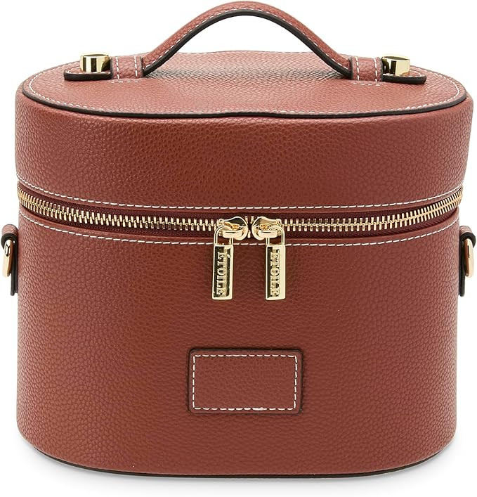 ETOILE - Oval Toiletry Case Ginger brown - Travel Makeup Bag Organizer with Shoulder Strap and Re... | Amazon (US)