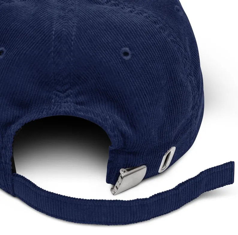 Knickerbockers Corduroy Embroidered Hat - Navy - Orange - Etsy | Etsy (Global)