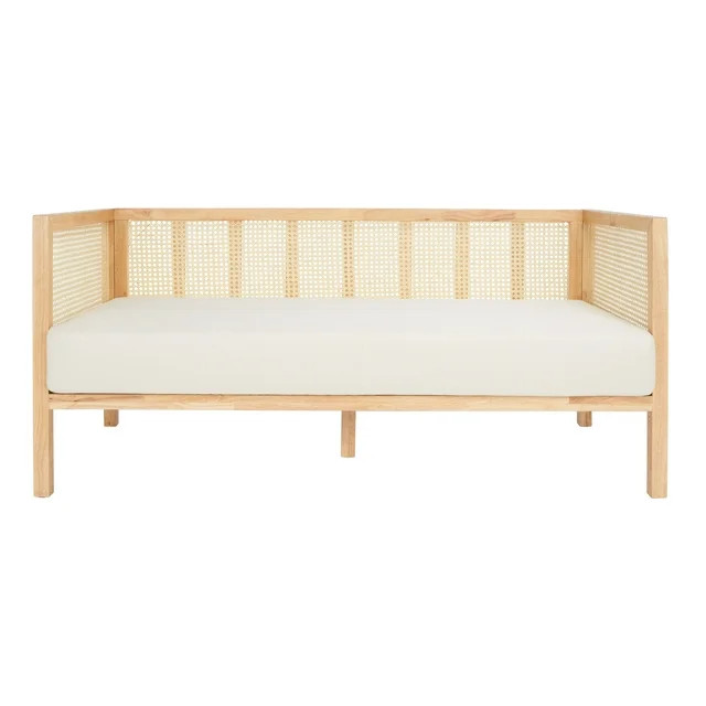 SAFAVIEH Dune Coastal Rattan 3 Seater Sofa, White/Natural ( 28.9 in. W x 62.2 in. D x 28.9 in. H)... | Walmart (US)