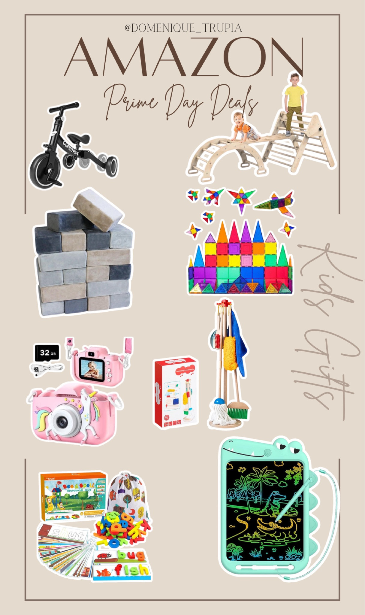 Amazon Prime Day Kids gift ideas


Kid digital camera | magnetic tiles | foam building blocks | jungle gym | rainbow color | tricycle | wooden cleaning set | Montessori toys | educational games

#LTKGiftGuide #LTKkids #LTKxPrime