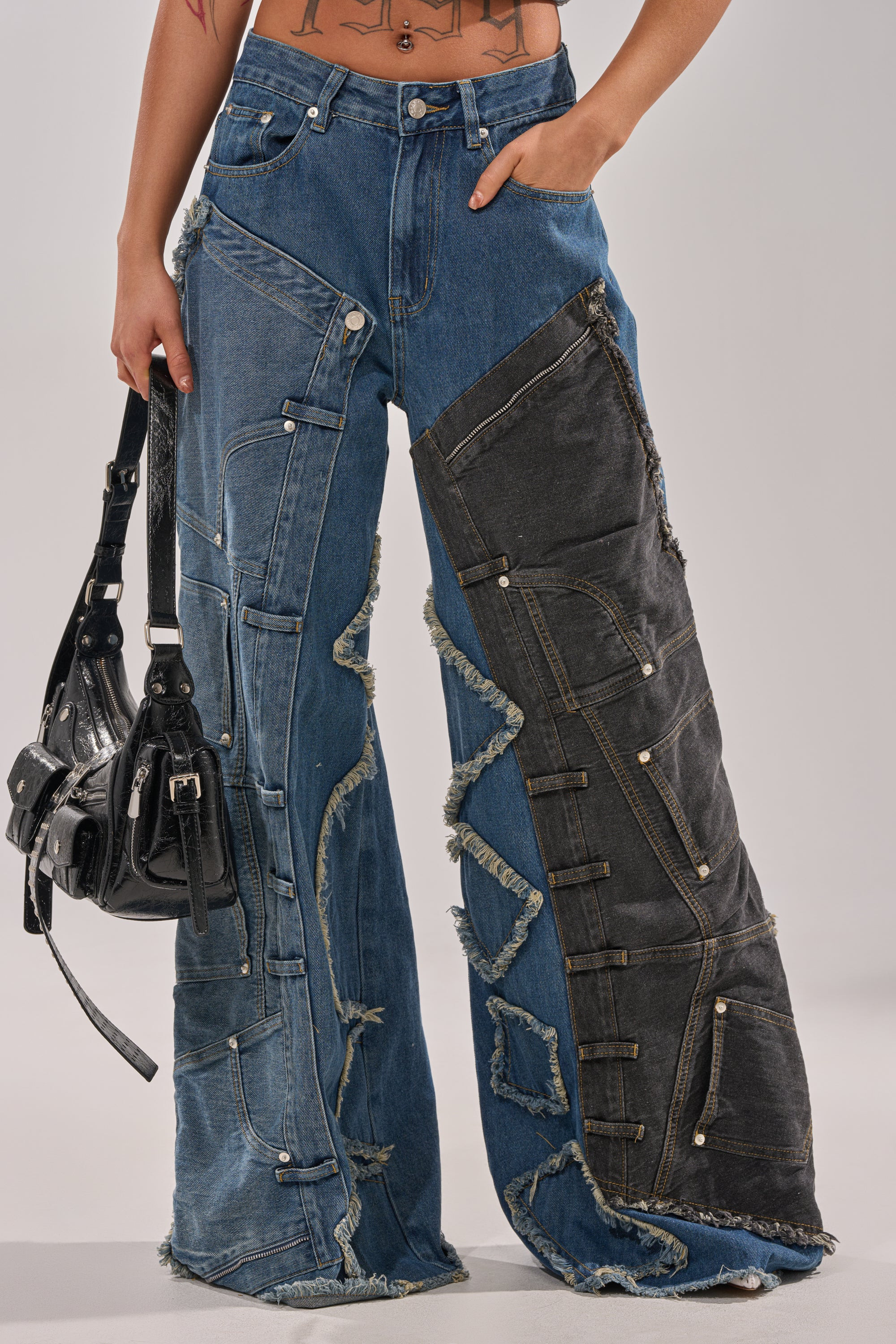 MIXED MATCH RELAXED DENIM | AKIRA