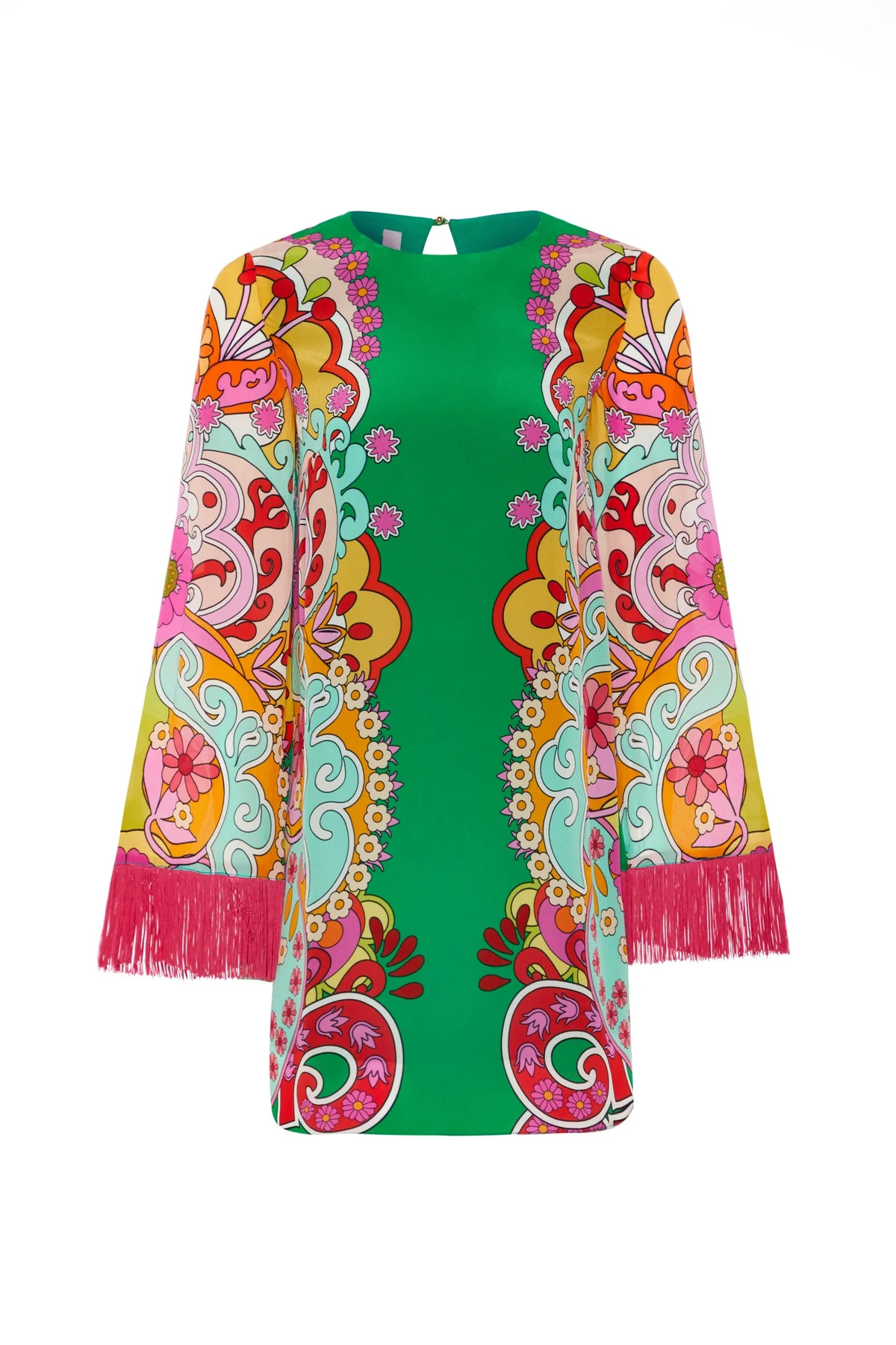 Cocoa Crepe Mini Dress in Unicorn Green | Over The Moon