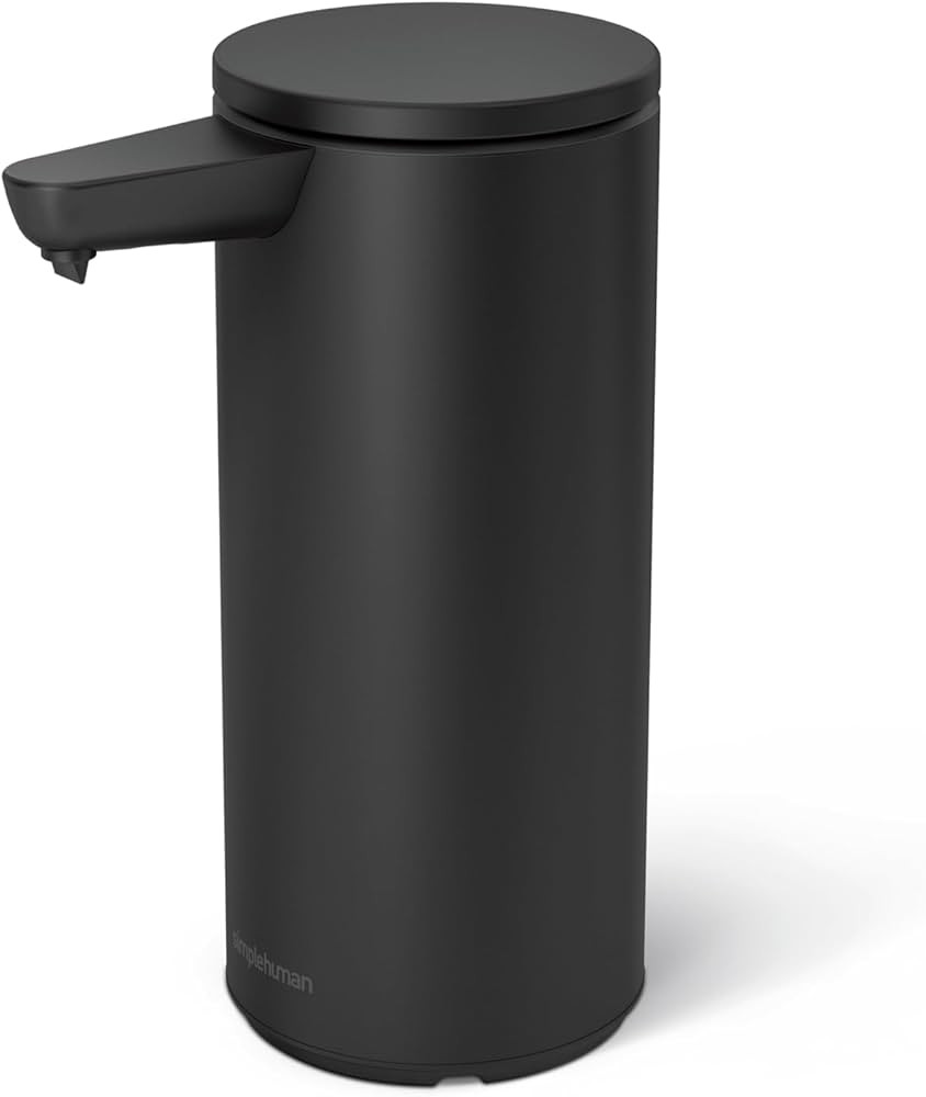 simplehuman 9 oz. Touch-Free Automatic Rechargeable Sensor Pump, Matte Black Stainless Steel, 202... | Amazon (US)